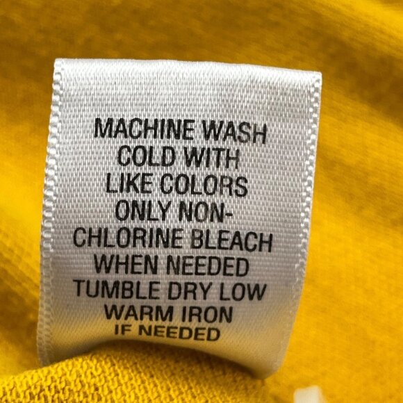 Sonoma Medium Weekend Polo Shirt Mustard 100% Cotton Casual & Comfortable 45c - Picture 6 of 7